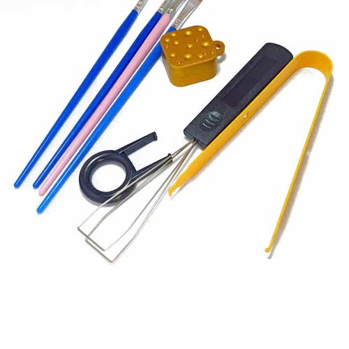 8PCS Mechanical Keyboard Tweezers Lube Tool Brush Switch Pul