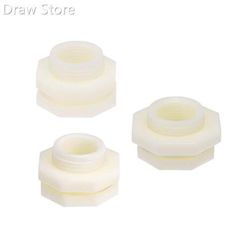 1-6pcs ABS Bulkhead Tank Fitting Adapter 适用于 Rain Bucket