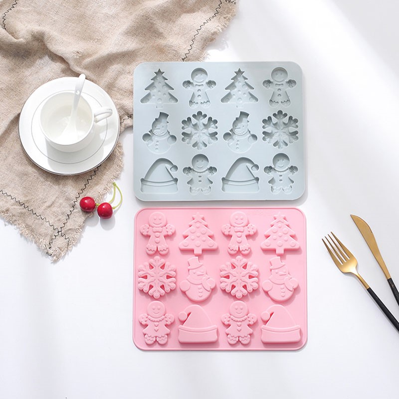 1Pcs Snowflake Christmas Reusable Cake Chocolate Mould 2Colo