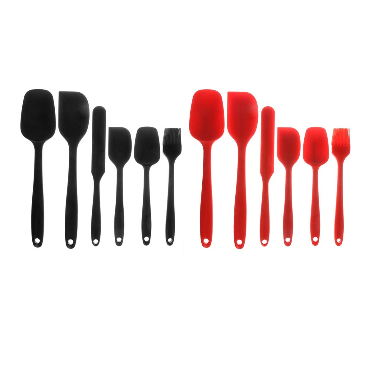 6 pcs Silicone Spatula Set Heat-Resistant Non-Stick Silicone