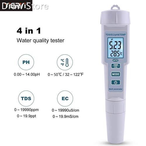 Yieryi Ph-Meter Monitor-Tester Pools Aquariums Digital Water