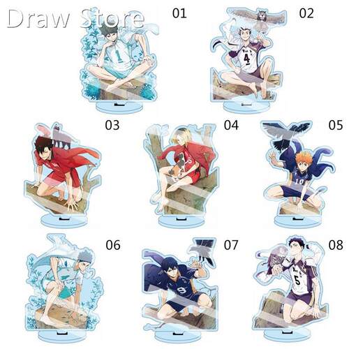13cm Anime Haikyuu Figures Desk Plate Models Anime Acrylic S