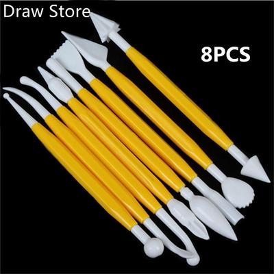 8pcs Plastic Clay Sculpting Set Wax Carving Pottery Tools Ca