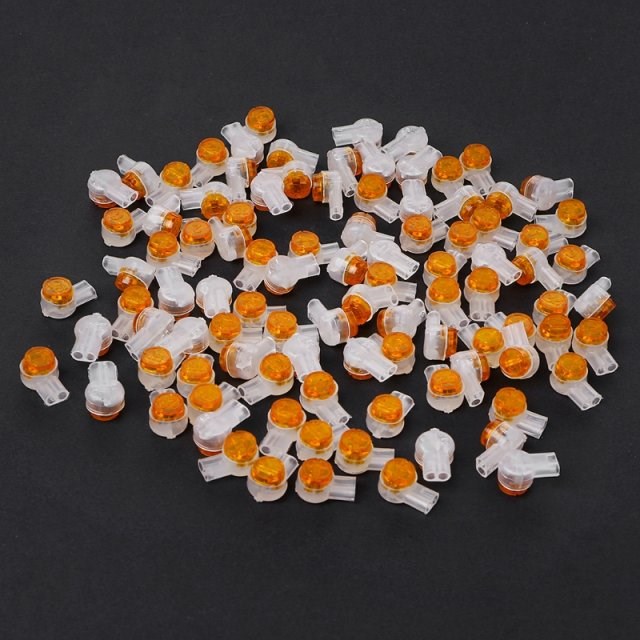 100Pcs UY2 K2 Connector Grease Filling Butt Wire Line Termin - 实物图