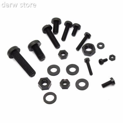 150pcsBlack  M2 M2.45 M3 M M5 Nyl1on Hx Screw Bolet Nut Stan