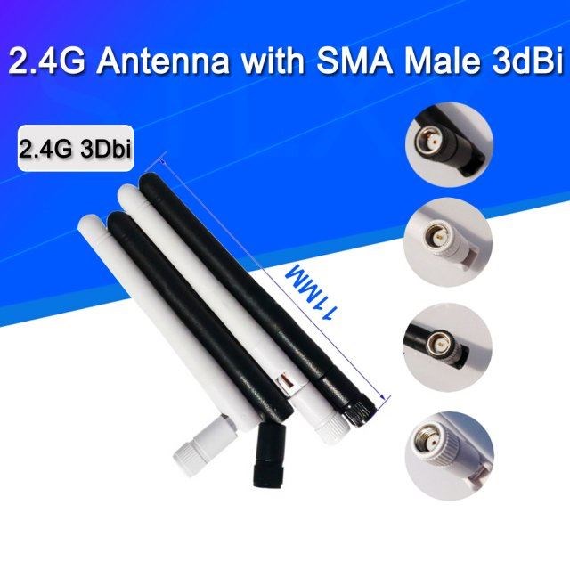 2.4GHz 3dBi Omni WIFI Antenna With RP SMA Male/Female Plug f