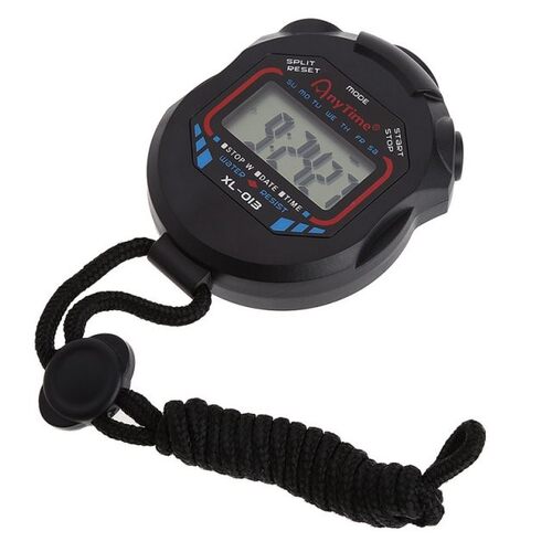 Classic Digital Handheld LCD Chronograph Sports Stopwatch Ti