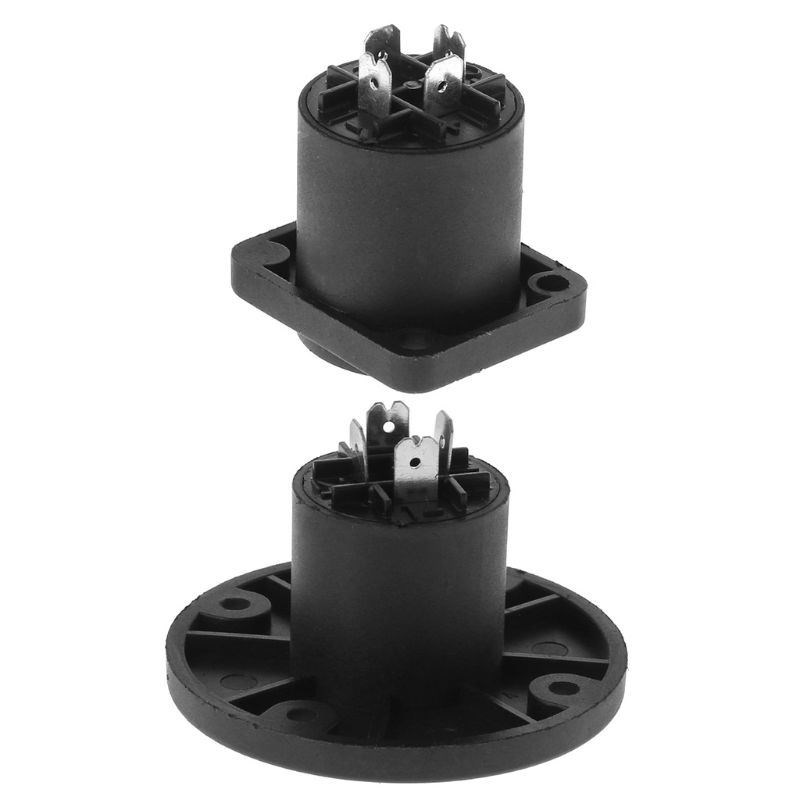 4PCS Jack Socket Connector 4pole Audio Round Square Mount fo