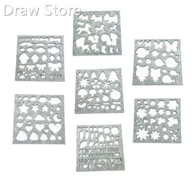 7pcs Wool Felt Mold Needle Felting DIY Craft Stencil Appliqu