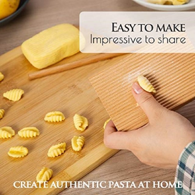 Wooden Pasta Machine Macaroni Board Spaghetti Pasta Maker Cu