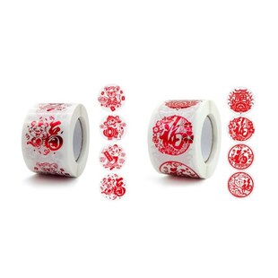 2022 New 500pcs Chinese New Year Stickers Lucky Character Se