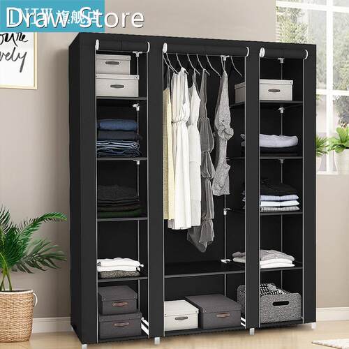 Portable Closet Wardrobes Clothes Storage Organizer Shelf Wi