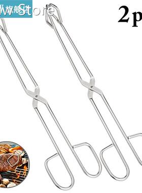 2pcs Food Tongs Stainless Steel Heavy Duty Multiuse Cooking