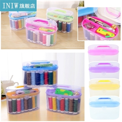 Sewing Kit Tool Storage Box Needle Thread Scissor Organizer