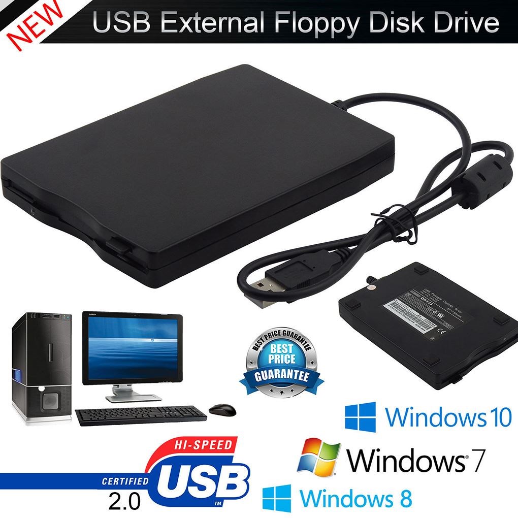 1.44Mb USB External  Floppy Disk Drive Portable Diskette FDD