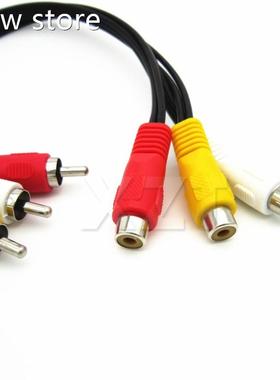 New1est 1pcs 30cm RCA Femae to3 Dulal 3RCA MaAle udio and Vi