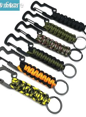 Outdoor Keychain Camping Carabiner Keyring Survival Kit Mili