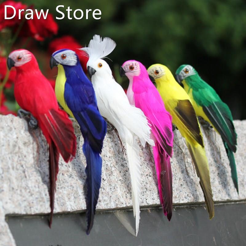 Home Garden Birds decoration Colorful Fake Parrots Artifici