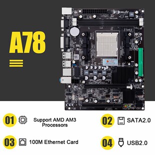 Brand New HUANANZHI A78 Motherboard M-ATX Dual Channels DRR3