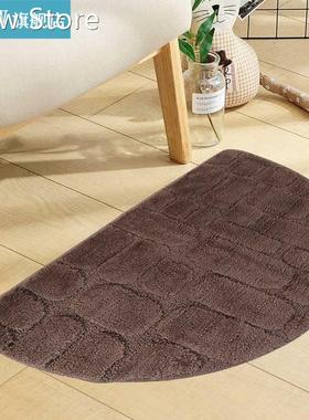 Half Round Shape Super Absorbs Non Slip Floor Mat for Front
