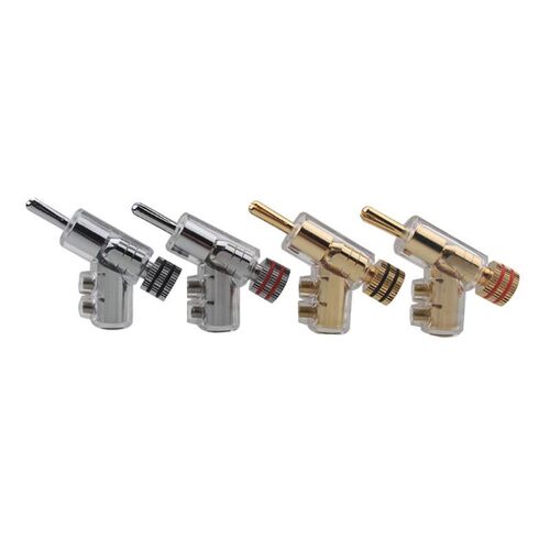 77UA Gold/Rhodium Plated Speaker Banana Plugs Screw Plugs Au