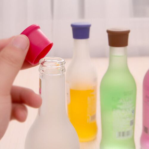 5 colors Harmless Wine Beer Cover Bottle Cap Silicone Stoppe