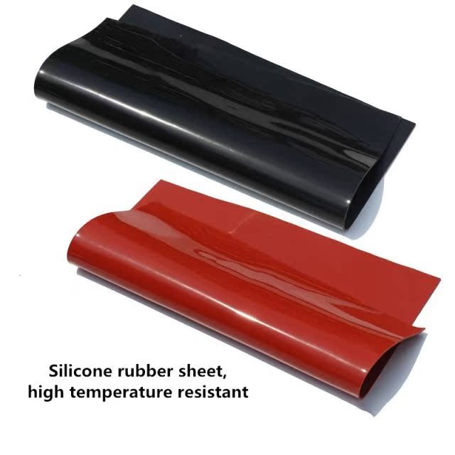 1mm/2mm Red/Black Silicone Rubber Sheet 250X250mm Black Sili