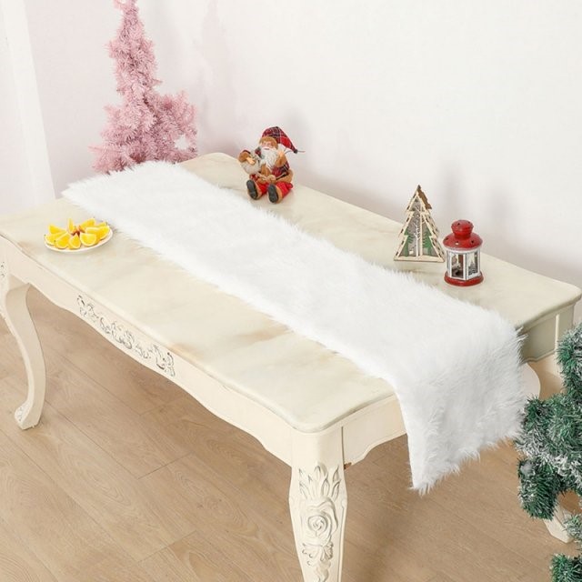 2022 New High Quality Artificial Fur Table Linen Cloth Chris