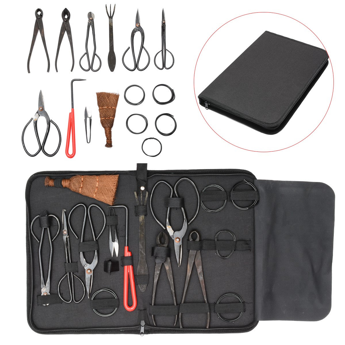 10Pcs Bonsai Pruning Tool Set Carbon Steel Extensive Multifu