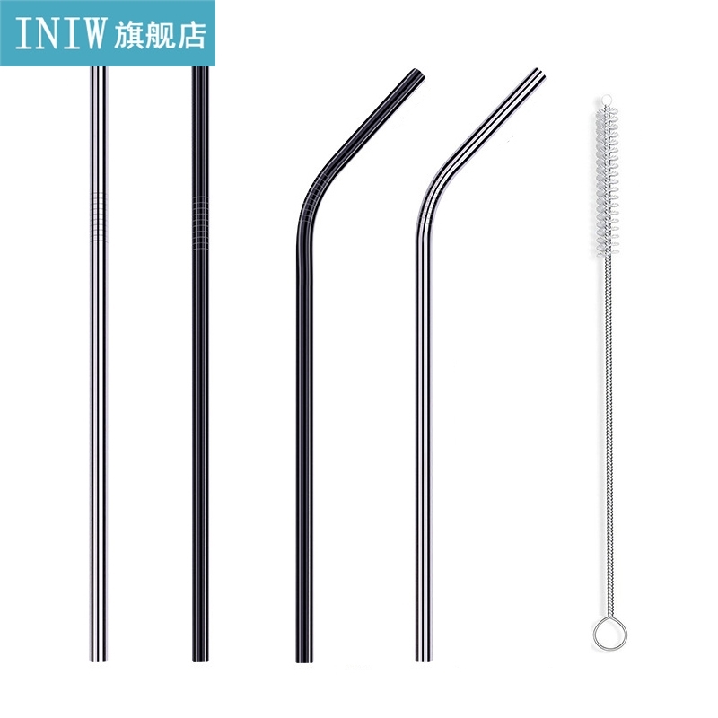 6/8/12/16/32Pcs Reusable Metal Straws 215mm Eco Friendly St