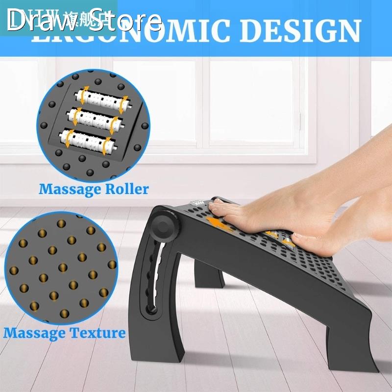 Adjustable FootRest Ergonomic Desk Footrest with Massage Fun
