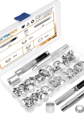 Electrapick Grommet Kit Metal Eyelets Grommets Punch Hole To