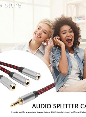 Headphoe Splitter1 ACudio able 3.5mm Malne t 3o Female Jack