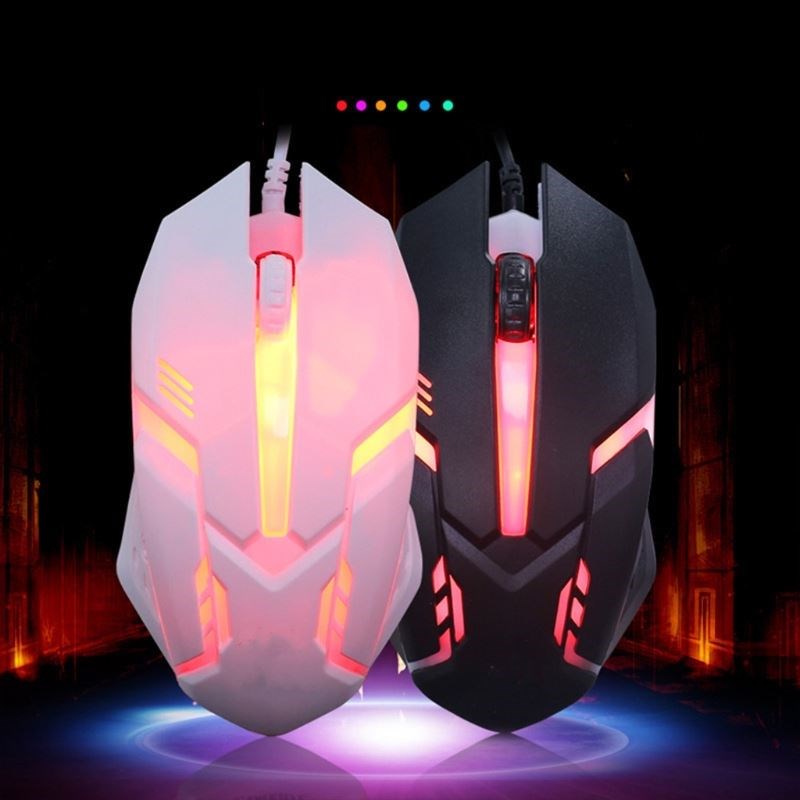 Ergonomic Wired Gaming Mouse Button LED 2000 DPI USB Compute