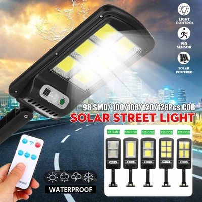 LED Solar Street Lights 128 COB Waterproof Outdoor Lighting