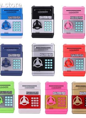 Electroic P1iggy Bnk  ATaMPassword Moneyn Box Cash Coins Sav
