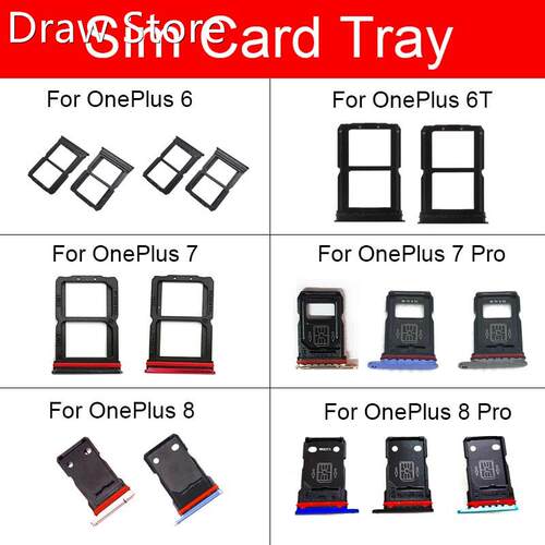 Sim Card Tray Holder For Oneplus 6 6T 7 8 Pro Sim Slot Socke