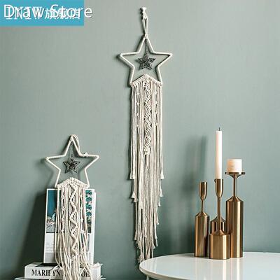 Macrame Wall Hanging Star Moon Boho Home Wall Decor Girls Ki