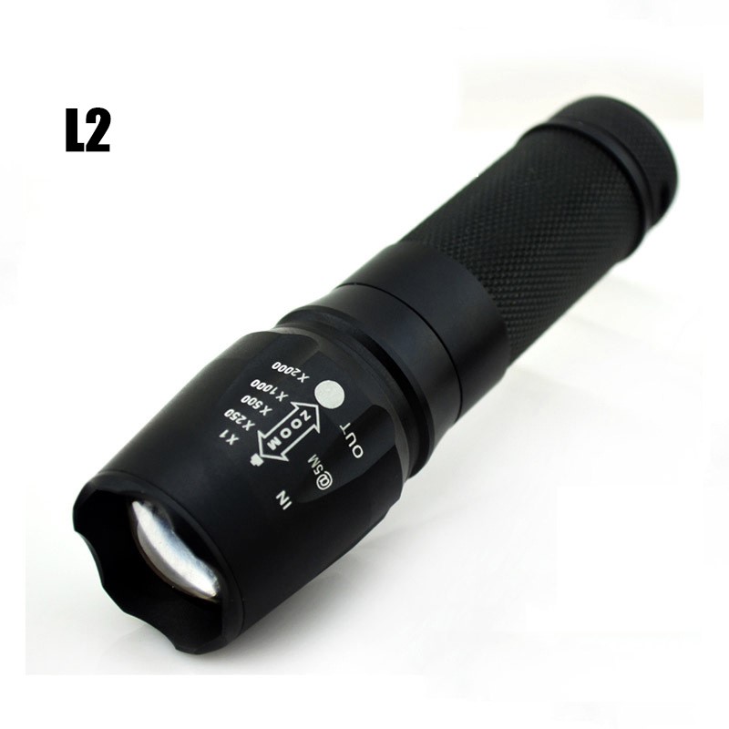 Zoomable LED Flashlights Torch lampe torche  XM-L2 high brig