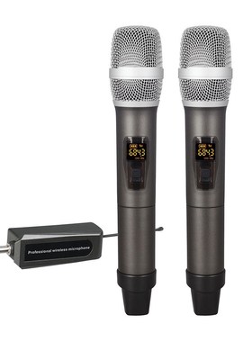 Wireless Microphone Dual Channels UHF Anti-Howling Handheld