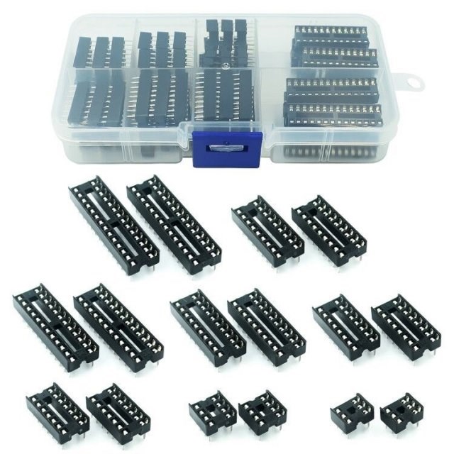 66PCS/Lot DIP IC Sockets Adaptor Solder Type Socket Kit 6,8,