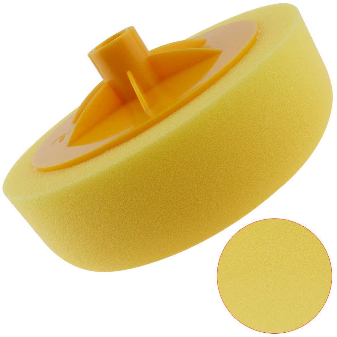 1pc High Density Soft Car Waxing Polished Orange Sponge Whee