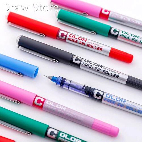7 Color Gel Pen set Free Ink Roller Ballpoint Pens Signatur