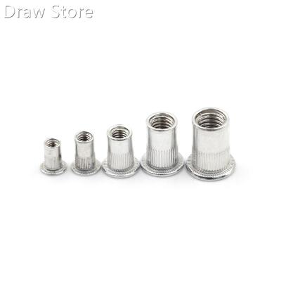 20Pcs M4 M5 M6 M8 M10 Aluminum Alloy Rivnut Flat Head Thread