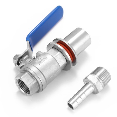 1/2'' Stainless Steel Compact Ball Valve Barb Homebrew Beer