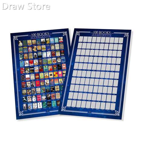 100 Books Scratch Off Poster Must Read Of All Time Bucke