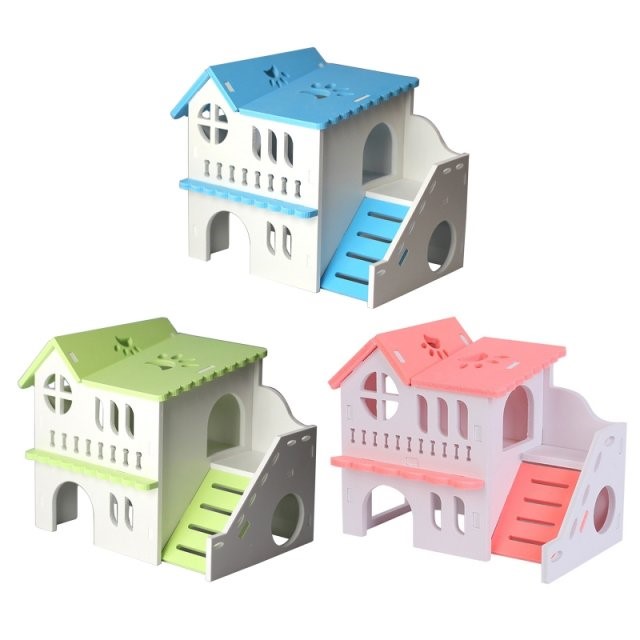 2022 New Hamster House Hideout Small Animals 2-Story Villa C