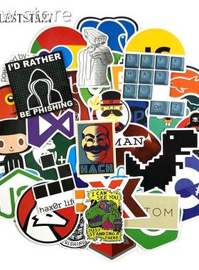123Pcs/iPack Programimng Stickers Gee1k Hacker Stckers For L
