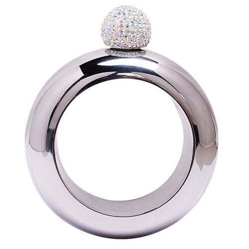 3.5OZ Stainless Steel Bracelet Bangle Hip Flask Unique Rhine