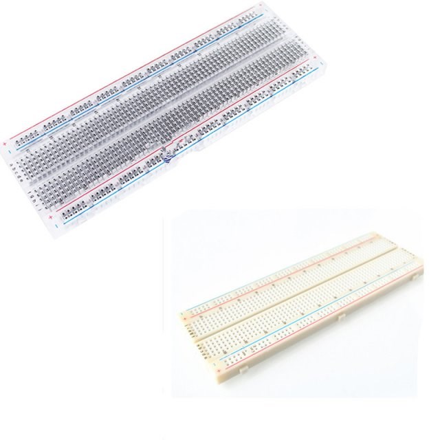 10pcs MB-102 White/Transparent Breadboard 830 Point Solderle